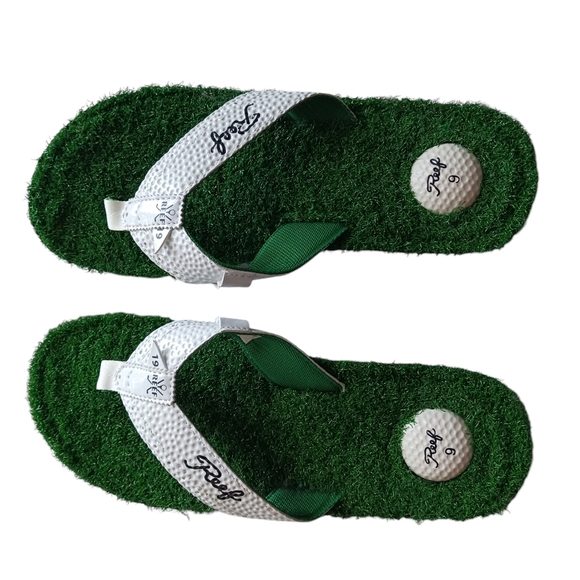 Reef Mens Golf Themed Sandals Slip On Can Opener Size 9 Sports  Unisex
